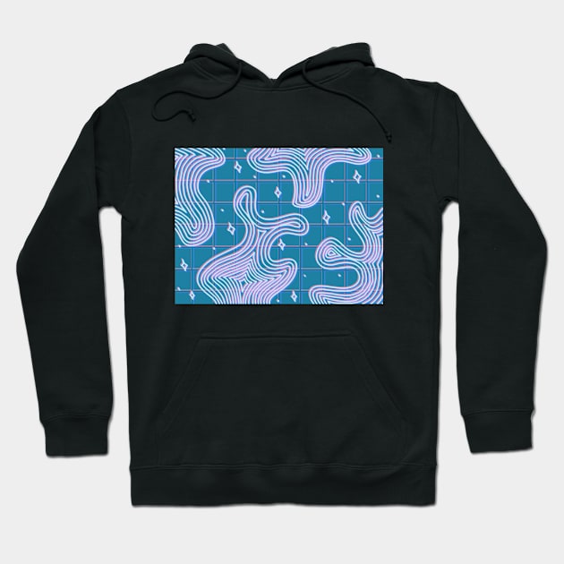 Glitchy Lines Hoodie by Bezzii's Boutique